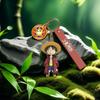Genuine One Piece Anime  Keychain Cartoon Role Monkey D. Luffy Chopper Cute Key Chain Kawaii Bag Pendant Toy Xmas gift