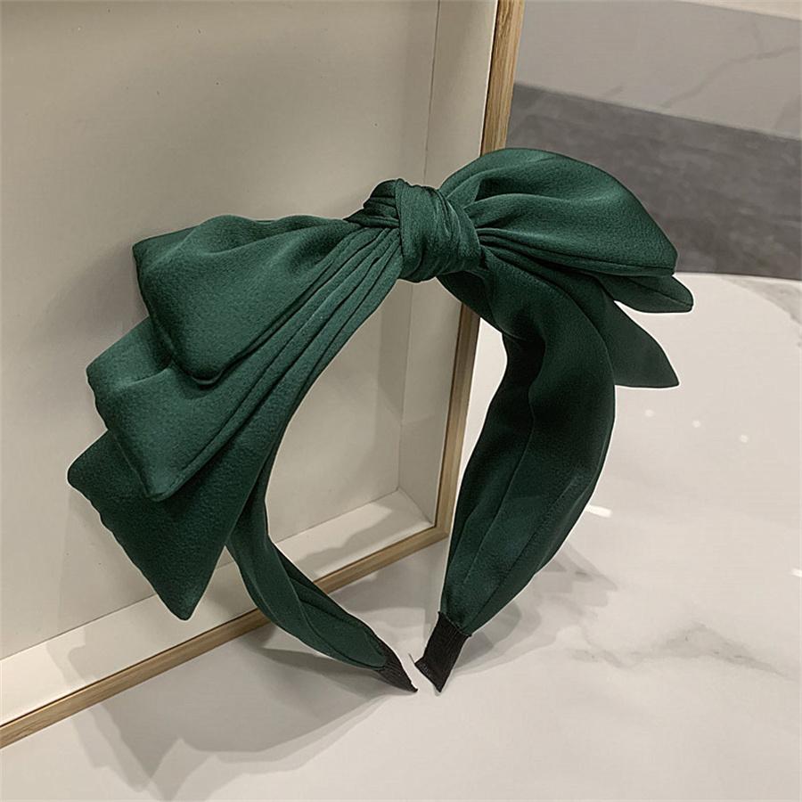 New Fashion Retro Women Headband Wide Side Big Bowknot Hairband Classic Casual Turban Girls Headwear Hair Accessories