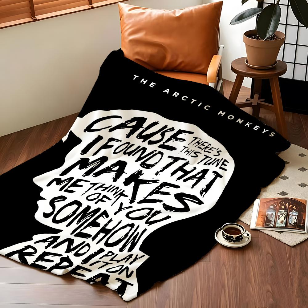 Music A-Arctic M-Monkeys Throw Flannel Cozy Print Blanket, Portable, Durable Machine Washable Cute Cool