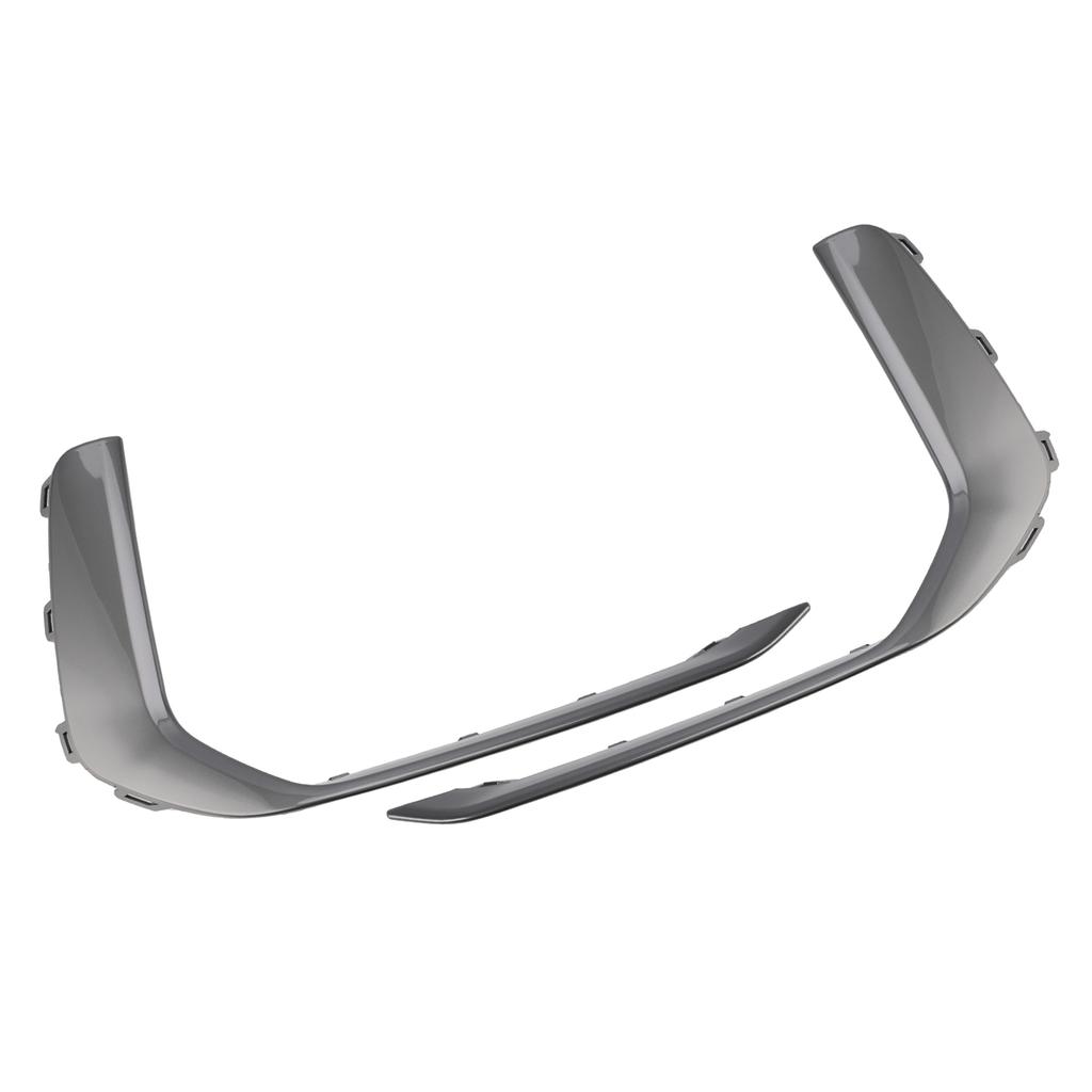 2PCS Front Fog Light Lamp Trim Fit A6 C8 S-Line S6 2019-2023 Gray