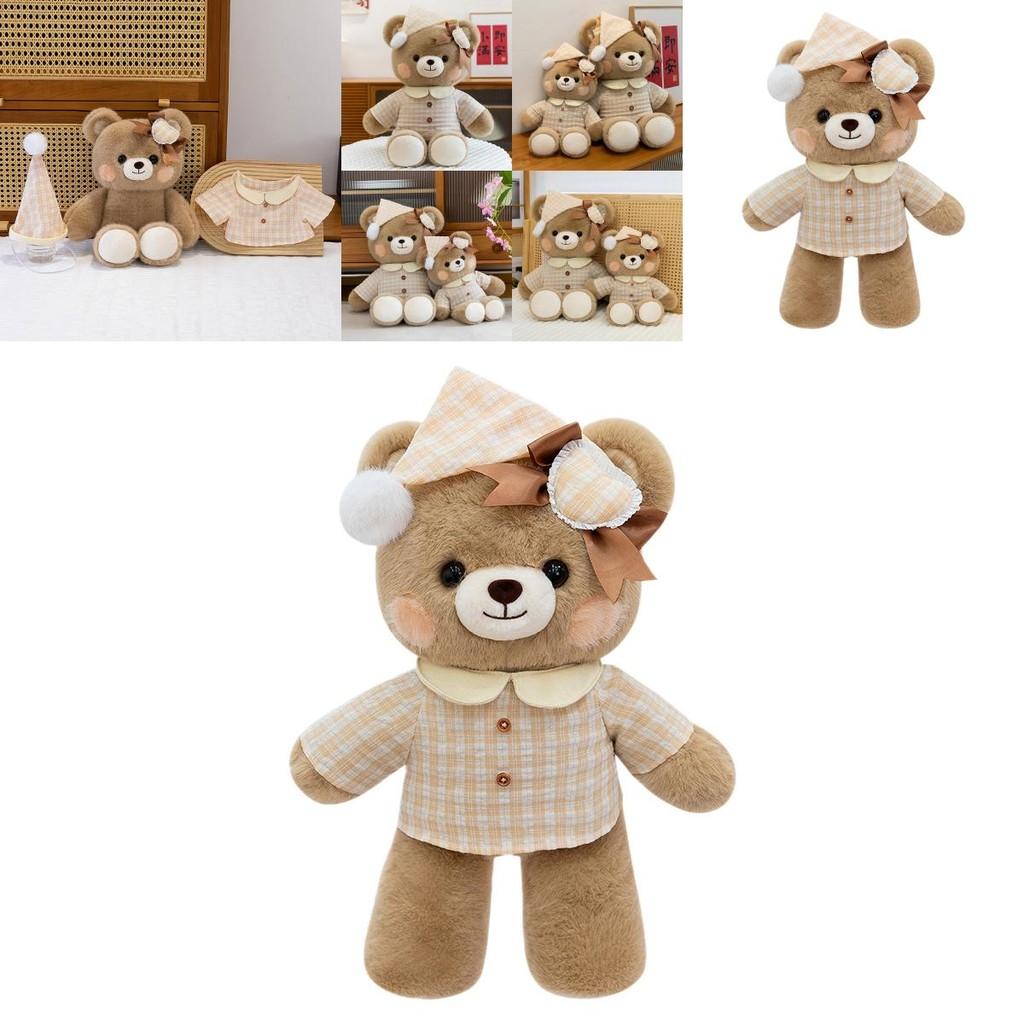 Cute Pajamas And Hats Teddy Bears Plush Toys Doll Children Toy For Childrens Gift