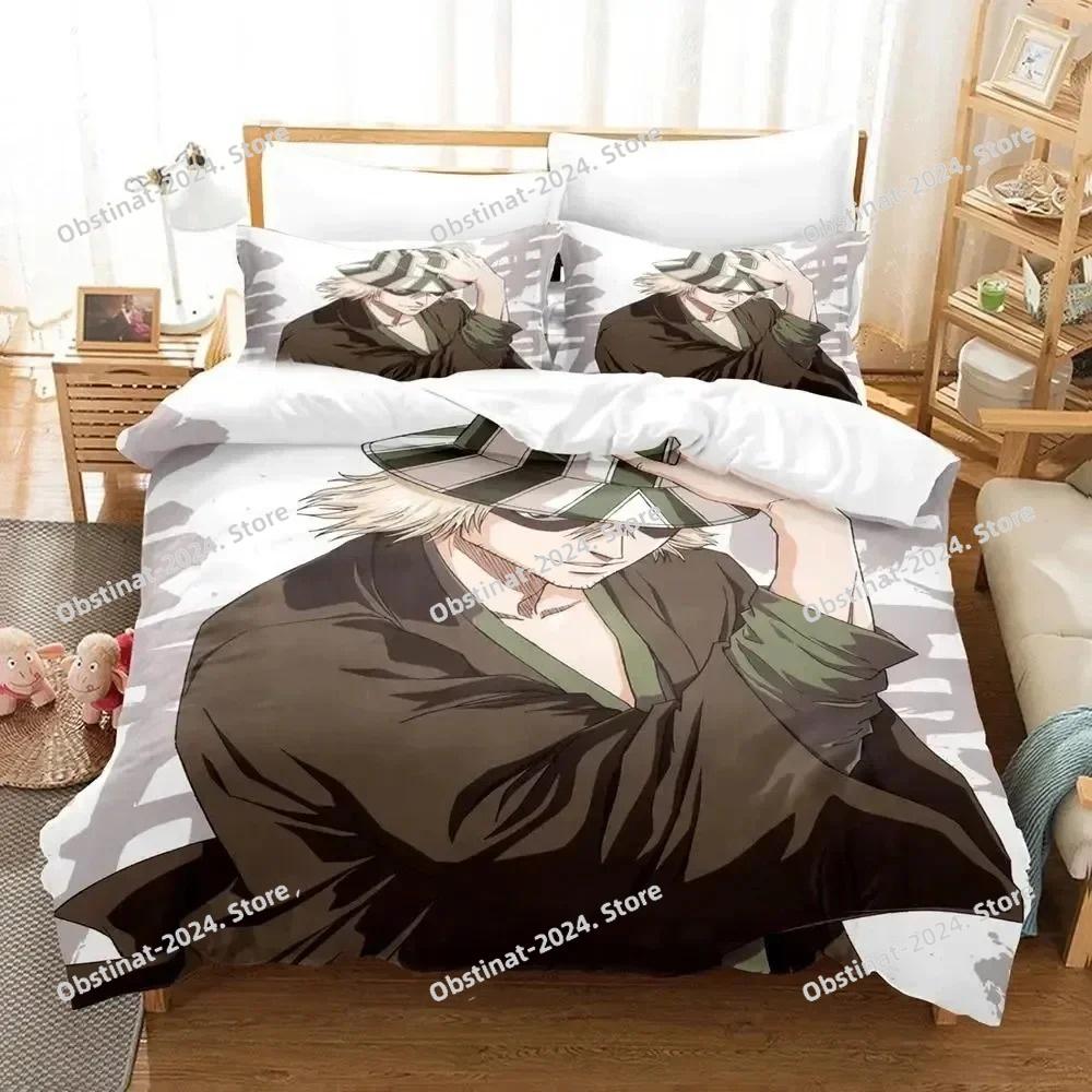 Anime Bleach Urahara Kisuke Ložní souprava Povlak na přikrývku Ložní sada Povlak na přikrývku Povlak na polštář Přikrývka King Queen Size Chlapci Dospělí Ložní prádlo