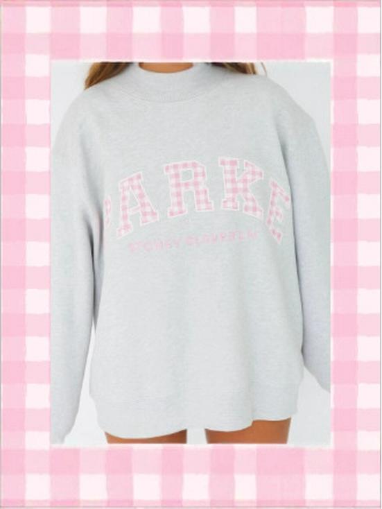 205 Kapuzenpullover mit gesticktem Logo, Langarm, lockere Passform, mit Tasche