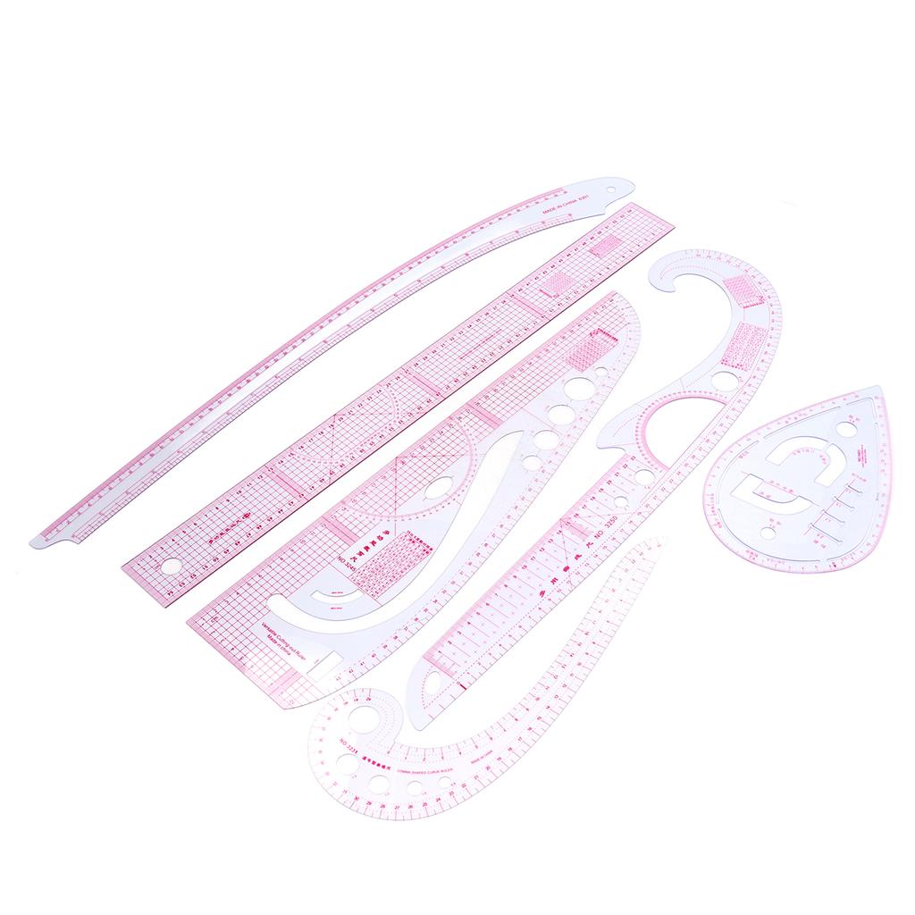 7-teiliges Nählineal-Set Französische Kurve Schnittmusterlineal-Set für Anfänger Schneider Designer