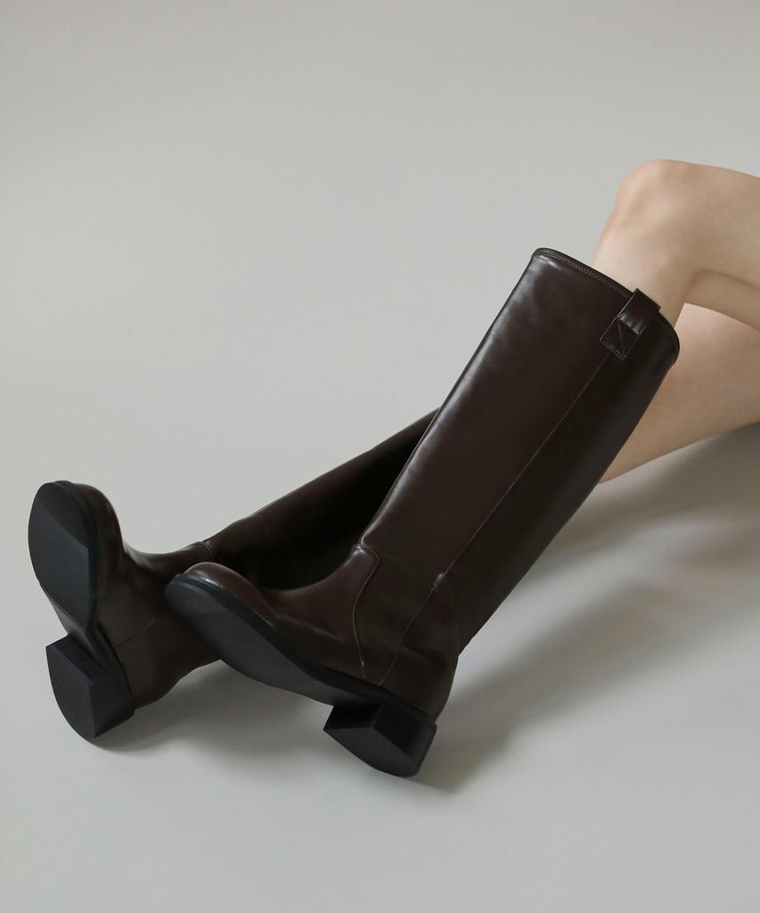 Sappun Dense Round Long Boots (4Cm)