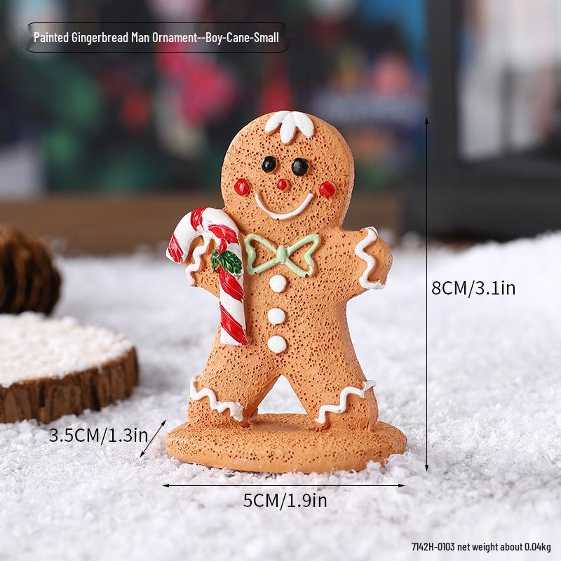 Micro Landscape Christmas Ornaments: Cute Santa Claus & Animal Tree Decorations Gift Box