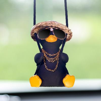 Cool Little Duck Swing Car Pendant Симпатичний аніме Rearview Mirror Pendant Car Charm Vising Ornaments Car Interior Decor Accessories