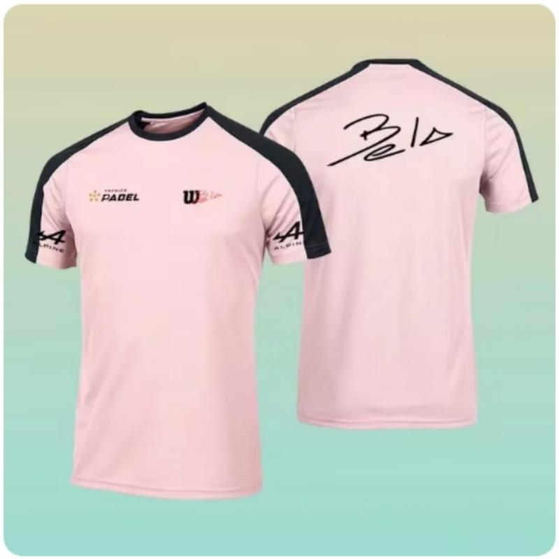 2024 Sommer Locker Herren Tennis T-Shirt Mode Einfarbig O-Ausschnitt Kurzarm T-Shirt Atmungsaktiv Schnelltrocknend Sport Match Top