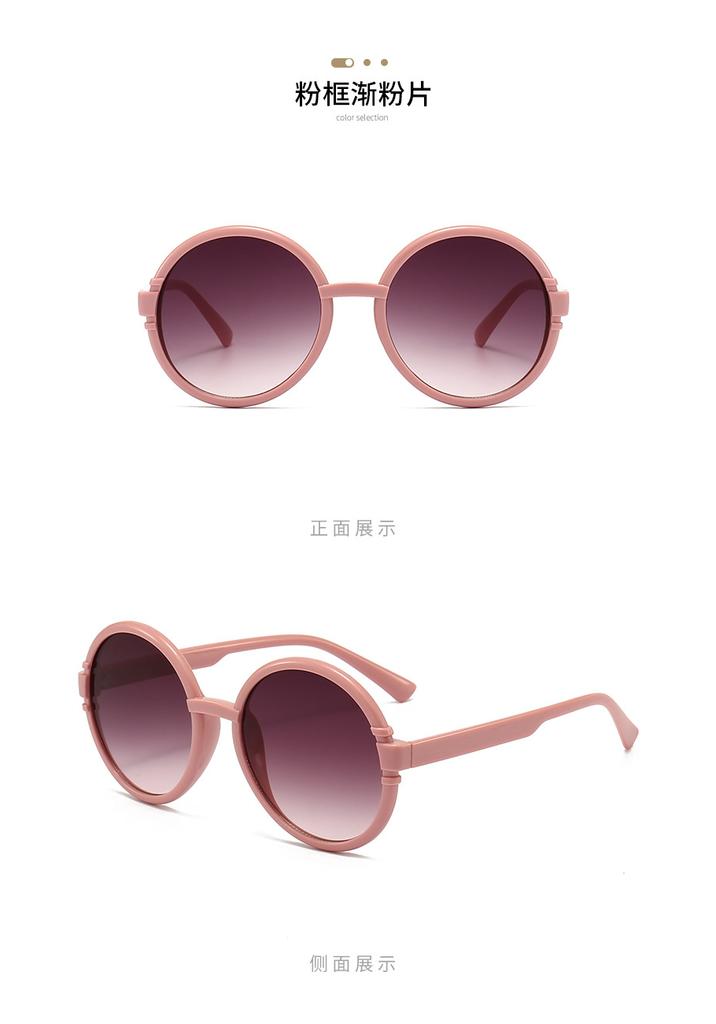 New personalized retro round sunglasses, men's and women's European and American fashion street shooting, hip-hop sunglasses, women's high-end sense