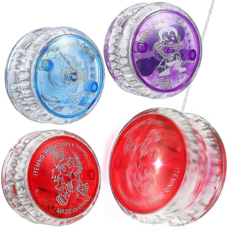 3 Pcs Kids Yo-yo Balls Light Up Flashing Responsive Balls Yo Yo Toys Party Favors for Kids Beginners
