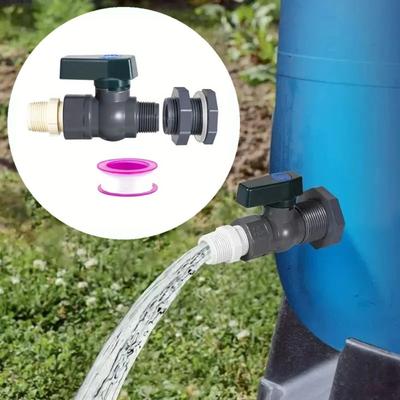 3/4 Inch Rain Barrel Valve With Inner Connection Water Barrel Spigot Kit Rain Barrel Diverter Kit
