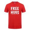 Free Hugs Printing T Shirt for Men Male Summer Tops Tee O Neck Short Sleeve Fashion Cotton T-Shirt Tshirt Man Brand Clothing