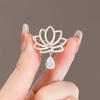 Retro Style Lotus Brooch, Anti Glare Buckle Brooch for Women, High-end Niche High-end Chest Flower Brooch, Cute Cartoon Accessories Suitable