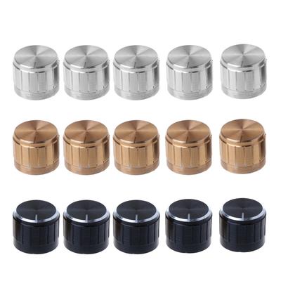 5 Pcs Potentiometer Rotary Switch Volume Control Knobs 6mm/0.24'' Shaft Hole Aluminum Audio Knob Replacement Part