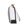 Adidas Solid Color Logo Stripe Loose Zip Jacket Men Outerwear White IA9376
