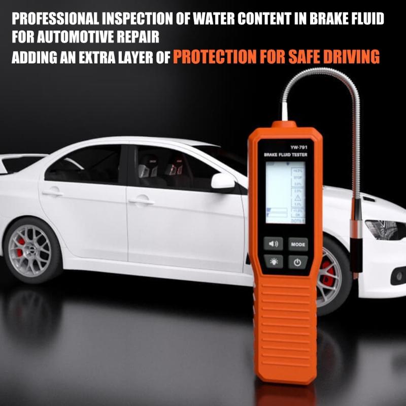 Brake Fluid Tester With Backlight Digital Screen And 260mm Flexible Hose For Efficient Automotive Inspections