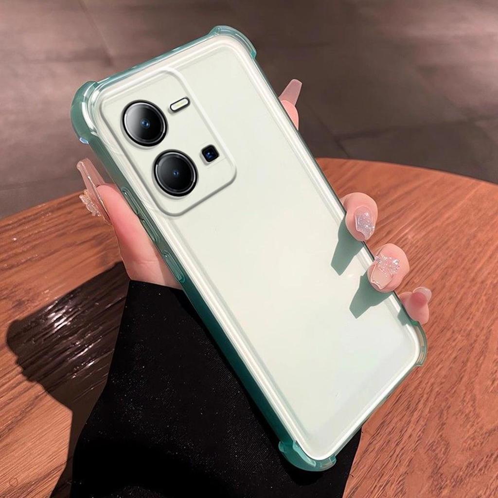 Case for Vivo Y35 Shockproof Airbag Bumper Casing Frosted Translucent Cover