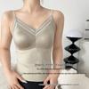 Seamless Satin Camisole with Integrated Bra & Chest Pads for Women - Ideal Spring/Summer Layer or Outerwear
