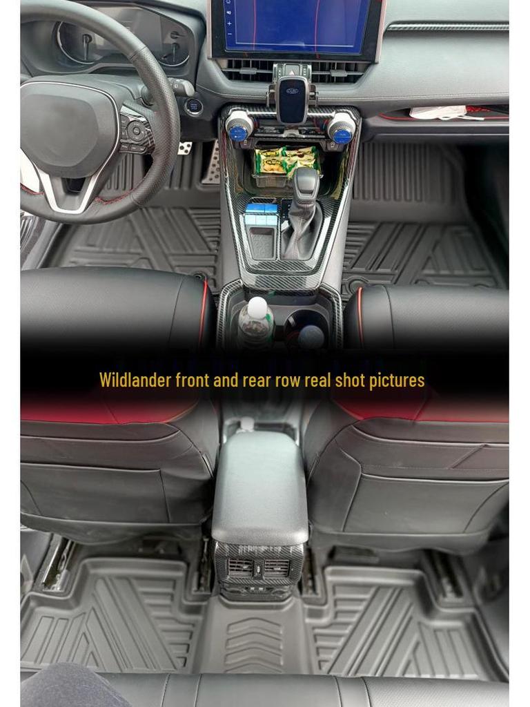 TPE Car Floor Mats for 20-Year Toyota Wildlander - Front & Rear Foot Pads with Trunk Mat.