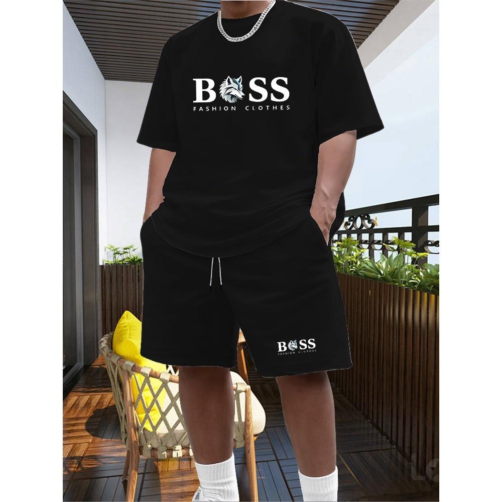 Men's Two-piece Sportswear Short Sleeved T-shirt and Pants Set Running and Fitness Sportswear 2026 Summer Big Discount