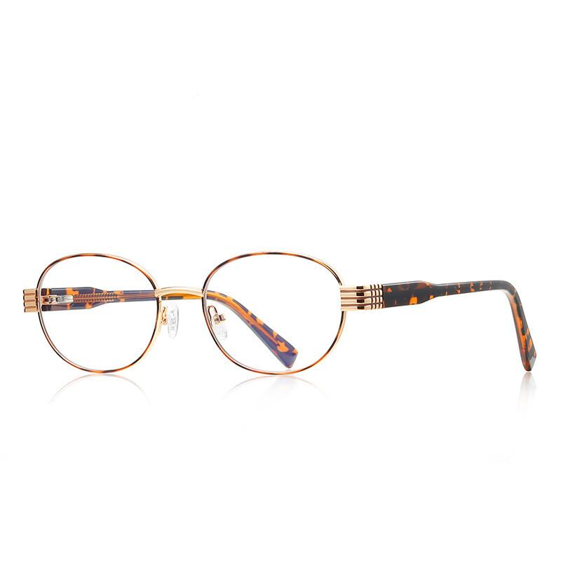 Damen Trendige Kleine Ovale Blaulichtblockierende Myopiebrille Retro Minus Dioptrien Brillen Gleitsichtbrillen Frau