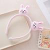 New Cute Cartoon Rabbit Hair Decoration for Women Pink Valentine's Day Sweet Face Wash Hairpin Headpiece