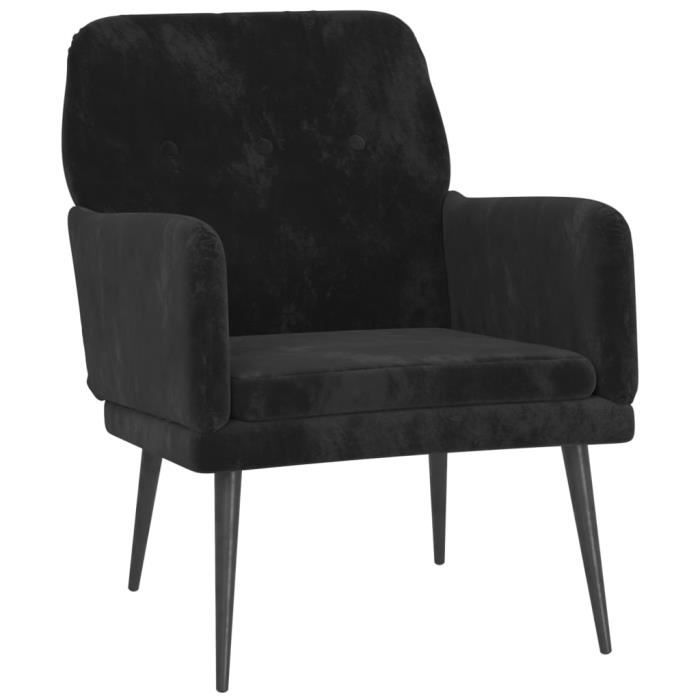 351409 vidaXL Armchair Black 62x79x79 Cm Velvet