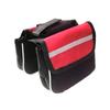 Bicycle Front Frame Saddle Bag Dual Pouch Handlebar Storage Bag with Reflective Strip for Road and Mountain Bikes