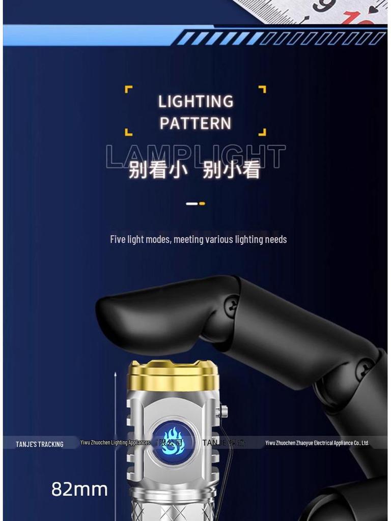Hot-Selling Rechargeable Three-Eye LED Flashlight: Super Bright, Long-Range, Portable for Outdoor and Night Riding.