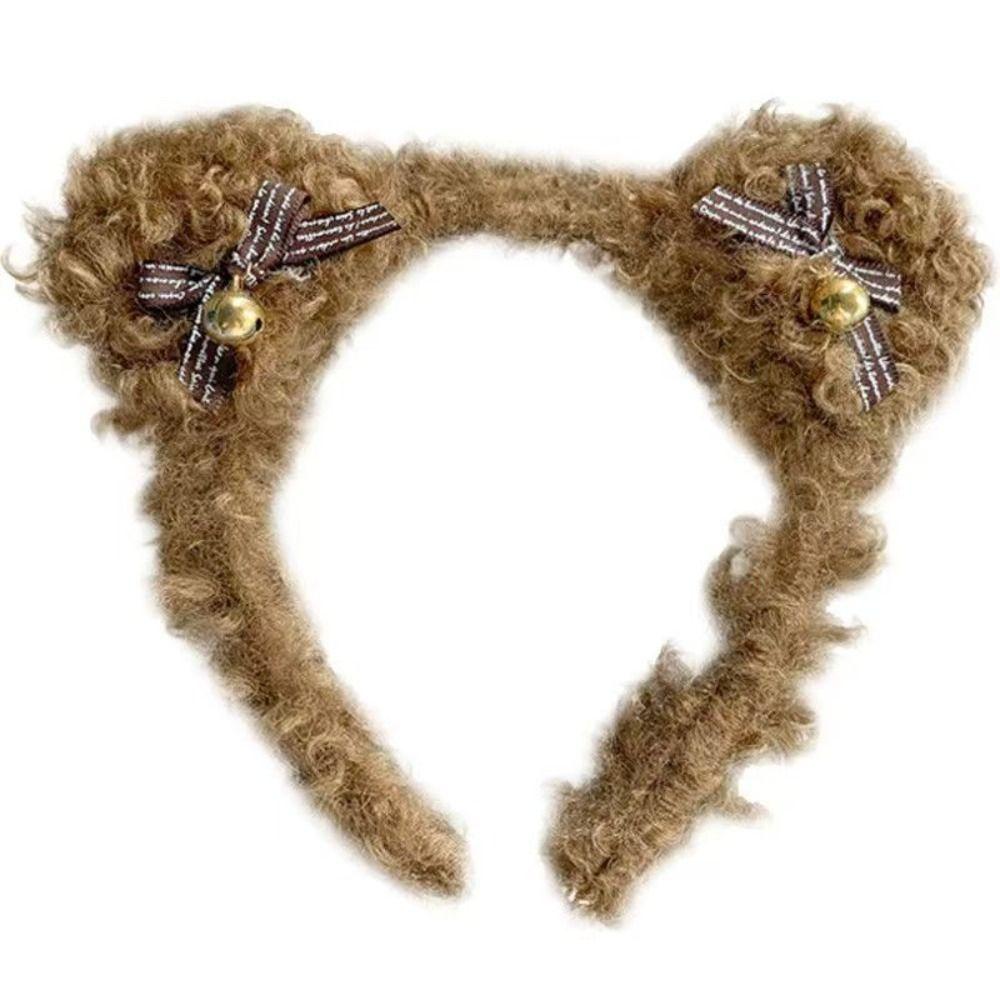 Cute Hair Hoop Plush Ear Bear Hairband Headgear Headdress Wedding Party Stage