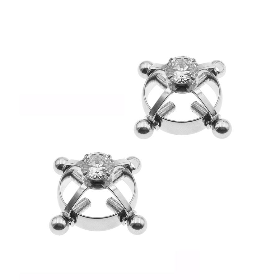 Nipple Clamp Sexy Chain with Diamond Crystal Decoration Adult Supplies Couple Passion Sex Tools Alternative Climax Bed