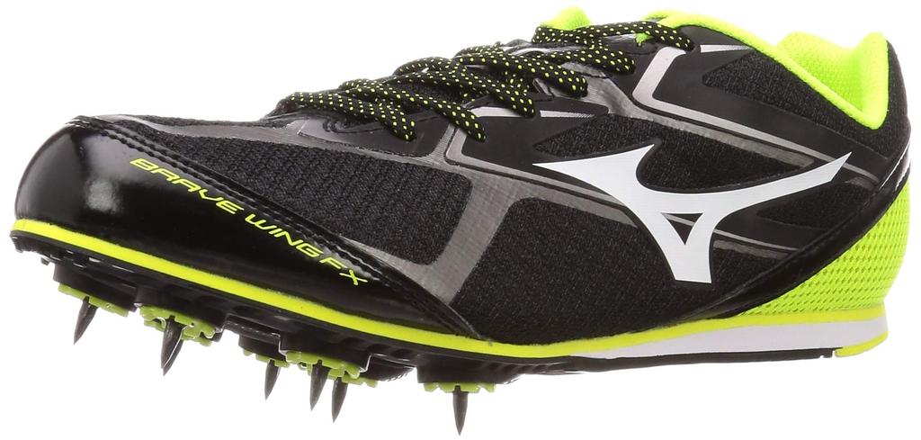 Track Shoes Brave Wing FX Wide Black x White x Flash Yellow cm 3E [Mizuno] 23.5