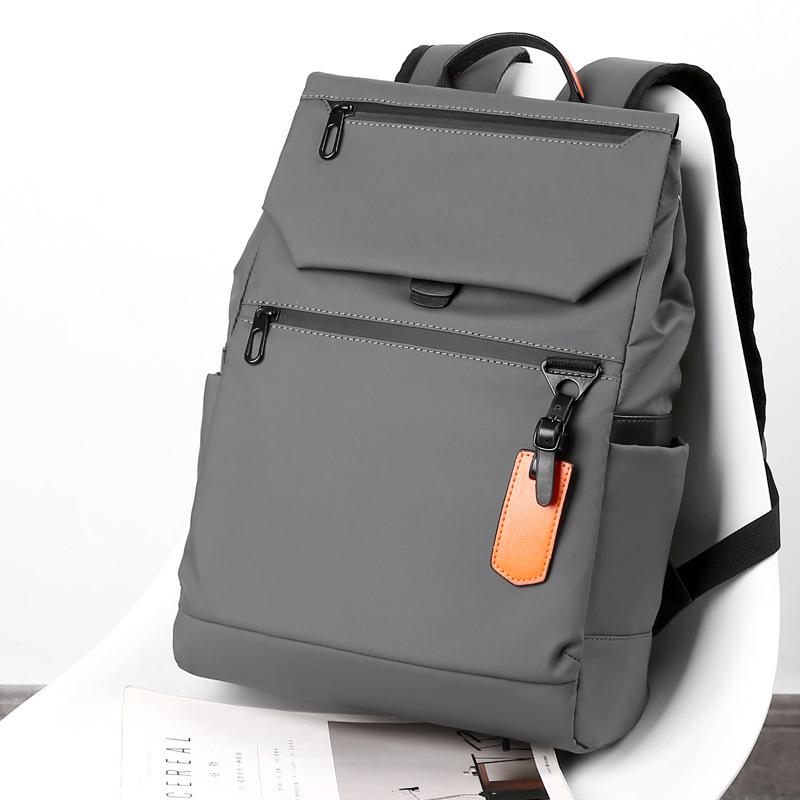 Men's Trendy Casual Travel Backpack - Solid Color, Cool Design, Business & Computer Bag