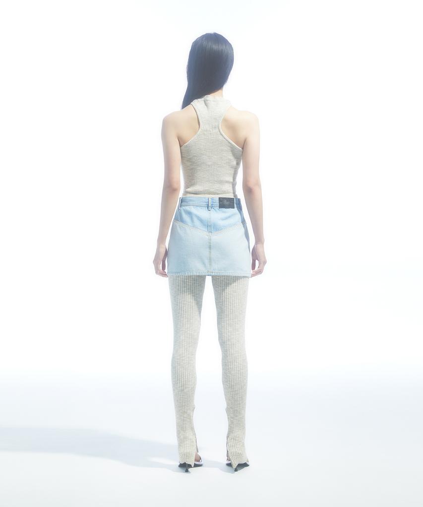 Dre Distressed Micro Denim Skirt_Sky Blue