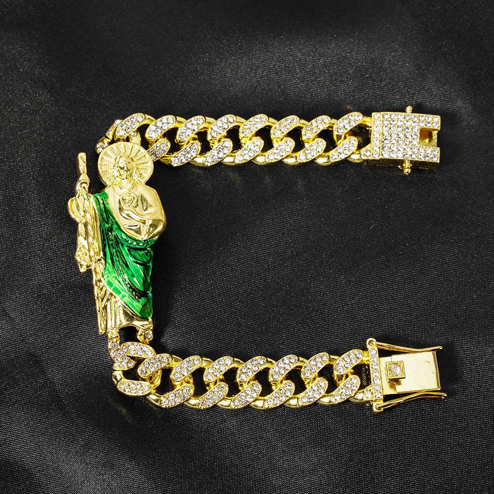Hip Hop Hipster Diamond Bracelet Cuban Chain Full Diamond Chain Jewelry