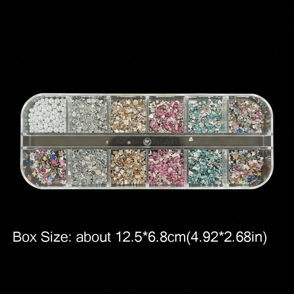 Colorful Nail Rhinestones Star Moon Round Square Nails Art Decorations  Nail Beauty