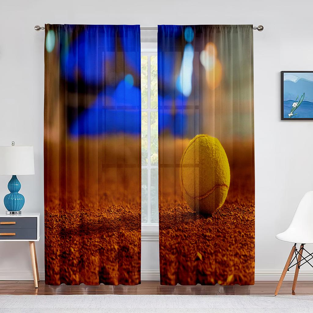 Tennis Gioco Sportivo All'Aperto Tenda Semitrasparente per Soggiorno Voile per Tende a Rullo Finestra Camera da Letto Drappeggio Cucina Tende in Tulle