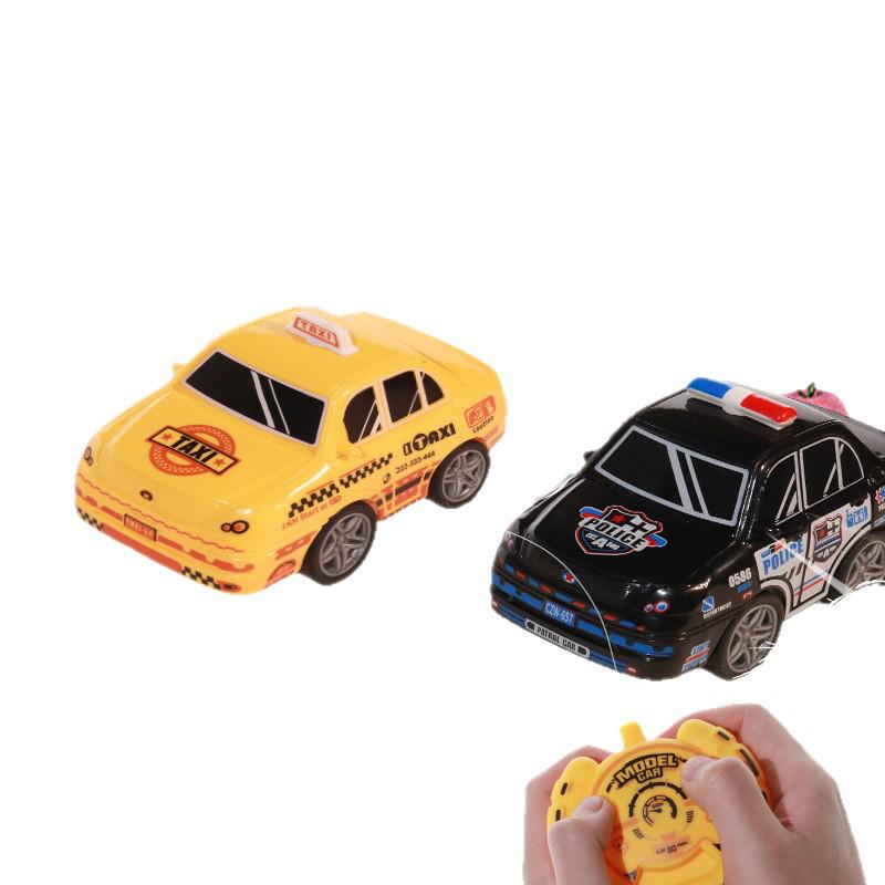 Cartoon Car City for Kids - Remote Control Bus & Taxi Toy Set