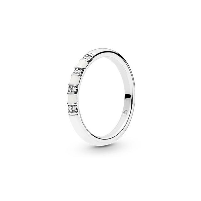 Lr 925 Silver Genuine Women 'S Ring Charm Fashion Love Logo Pendant Zircon Irregular Cable Chain Party Banquet Gift Making