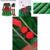 Sweet And Fresh Kids Clown Outfit Elegant Mid-length Dress Set For Festive Occasions