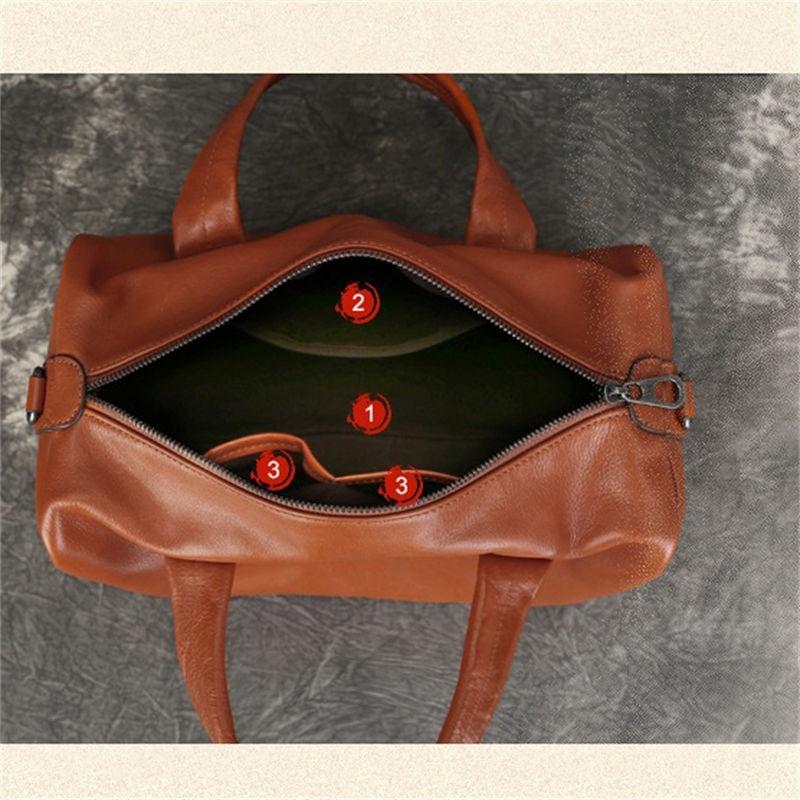 Genuine Leather Women Clutch Bags Vintage Design Handbags for Ladies Fashion Shoulder Crossbody Bags Pillow Bag Purse