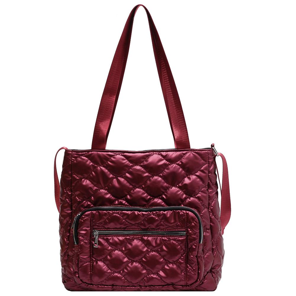 Cotton-Padded Bag Nylon Winter Top-handle Bags Waterproof Fashion Casual Soft Warm Adjustable for Shopping Travel CLE