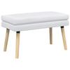 Double Layer Bench White 80 X 40 X 47 Cm Fabric