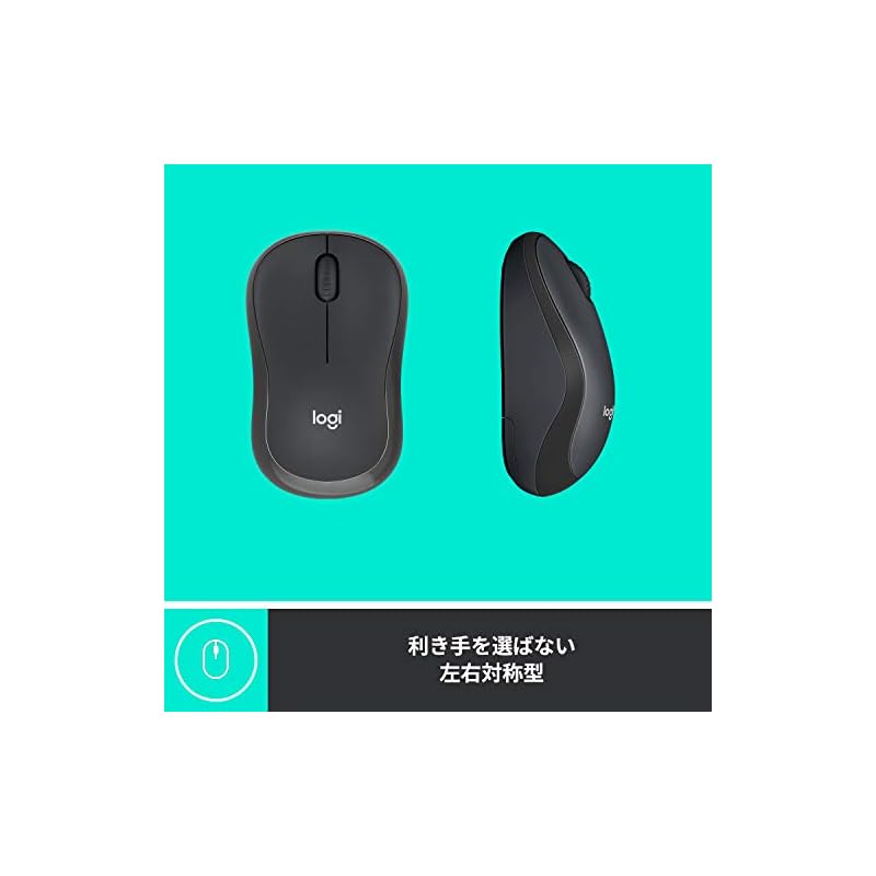 Logitech Wireless Mouse, Silent, M220CG, Compact, Up To 18 Months Battery Life, Ambidextrous, M220 Mouse, Wireless Mouse, Silent Mouse, Gray, Genuine