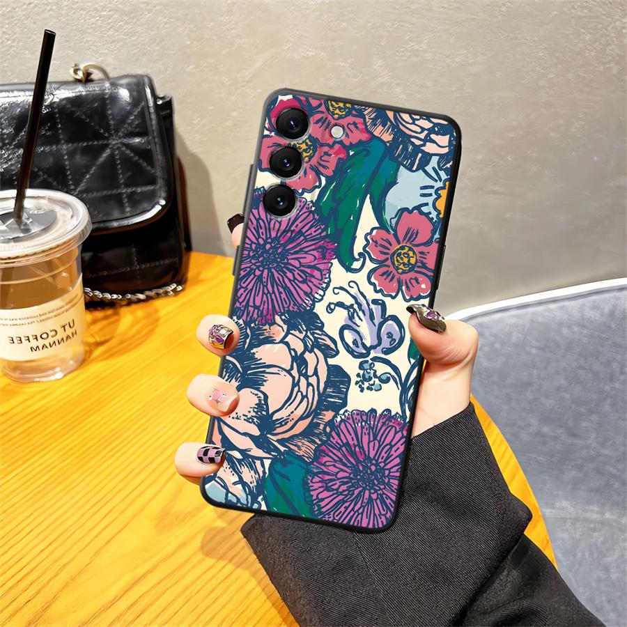 Cartoon Flower Case for Samsung Galaxy A25 A16 A06 A53 A17 A05 A52 A36 A23 A73 A51 A37 A55 A57 A15 Phone Cover A41 A50 A13 A70