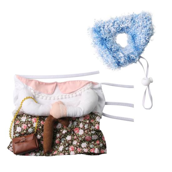 

1 Набор Костюм Старушки для Собаки Кудрявая Шляпа и Цветочное Платье для Кошек Смешной Наряд для Питомцев на Вечеринки и Фестивали для Кошек и Маленьких Собак S