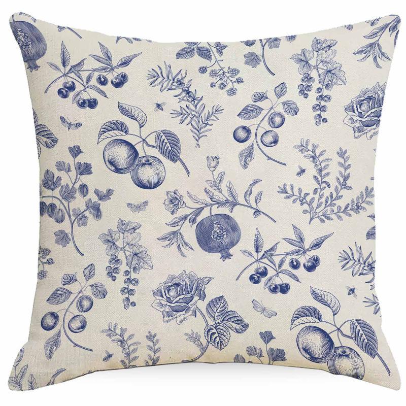 Vikama Classical Pattern Throw Cushion Cover For Sofa, Bedroom Car Seat Cushion Cover, Lumbar Support Nap Cushion