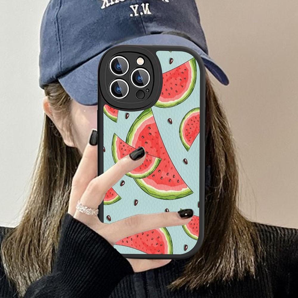 Fruit Watermelon Phone Case Hard Leather For iPhone 14 13 12 Mini 11 14 Pro Max Xs X Xr 7 8 Plus Fundas