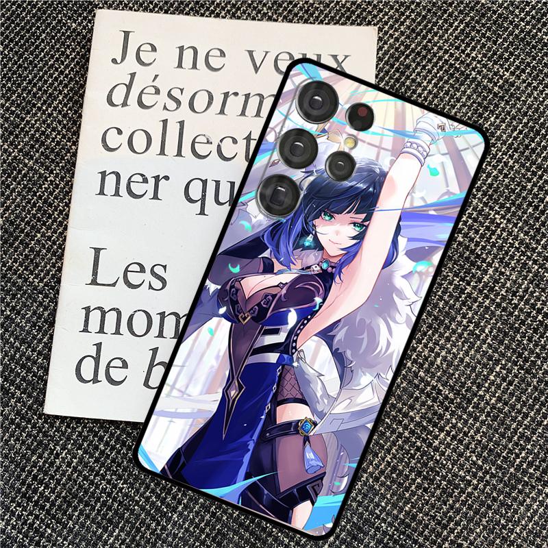 Yelan Genshin Impact Case For Samsung Galaxy S21 S22 S23 S24 Ultra Note 20 Note 10 S8 S9 S10 Plus S20 FE Cover