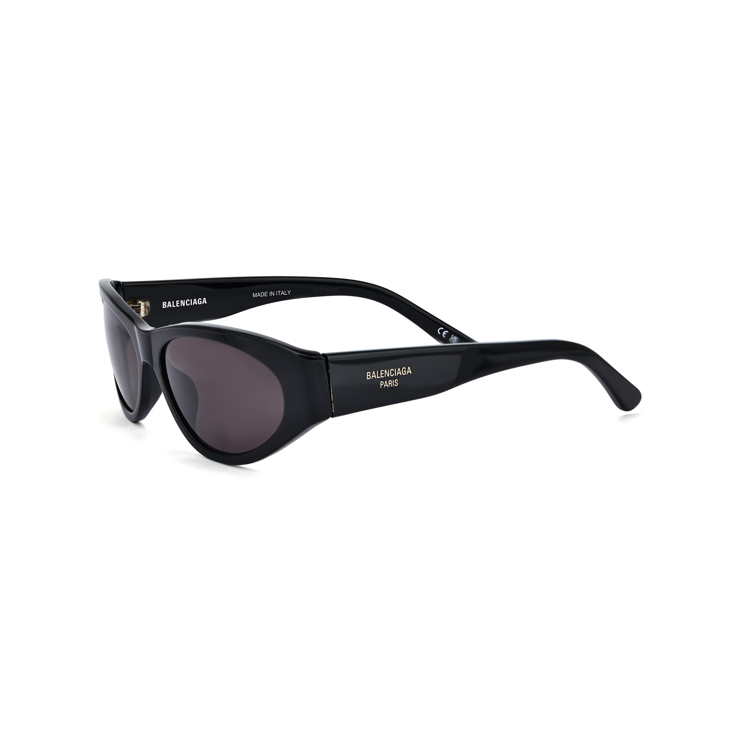 Balenciaga Full Frame Design Acetate Cat Eye Sunglasses Unisex sunglasses Black BB0367S-001 60,Black